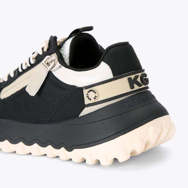 Carvela By Kurt Geiger LOWELL ZIP Black Chunky Sneaker By KG KURT GEIGER