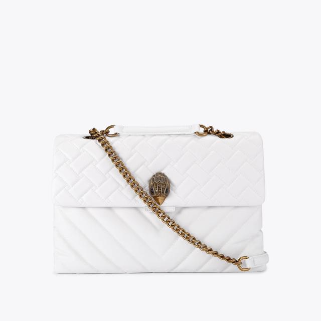 carvela by kurt geiger LTHR XXL KENSINGTON BAG White Quilted Shoulder Bag by KURT GEIGER LONDON