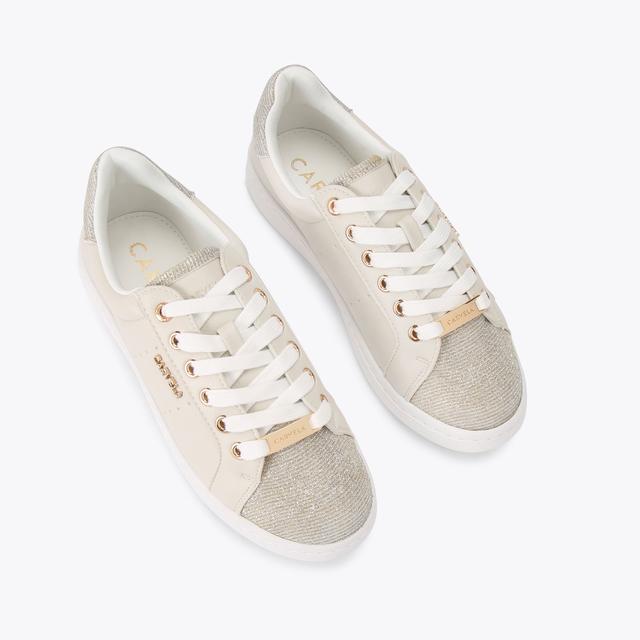 Carvela By Kurt Geiger LUELLA Gold Fabric Trainers By CARVELA