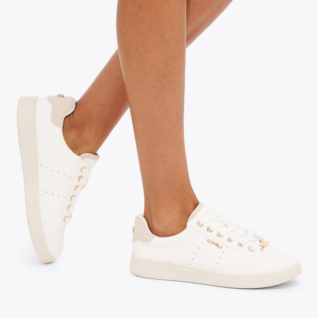 Carvela By Kurt Geiger LUELLA White Lace Up Trainer By CARVELA