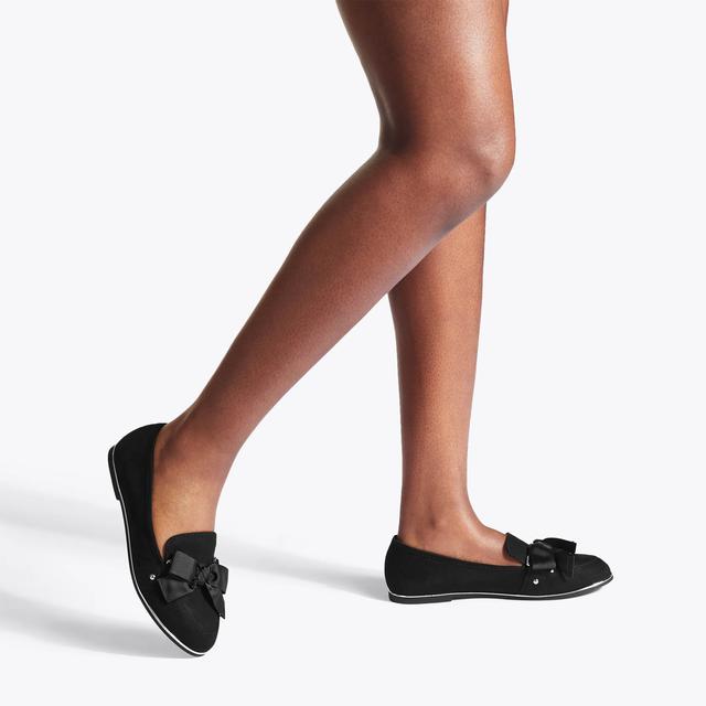 Carvela By Kurt Geiger MABLE3 Black Suedette Court Loafers By KG KURT GEIGER
