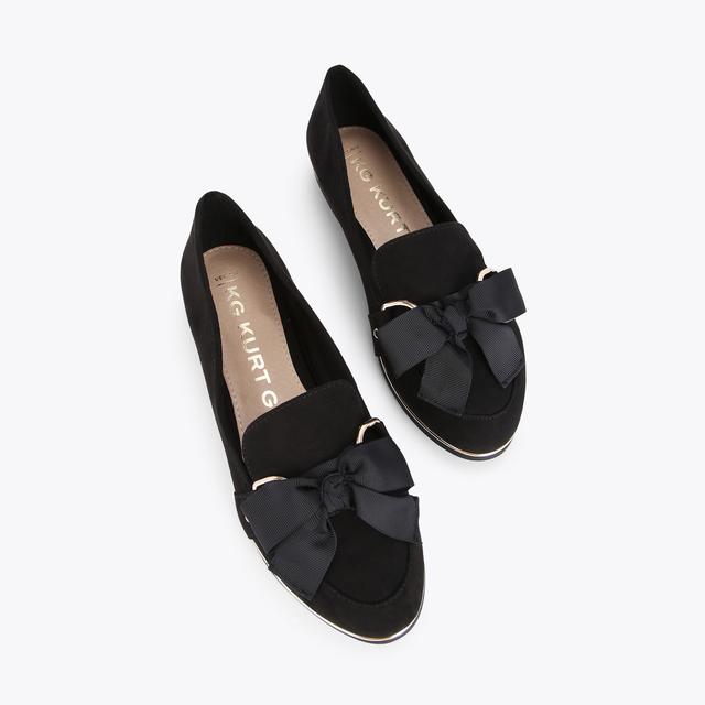 Carvela By Kurt Geiger MABLE3 Black Suedette Court Loafers By KG KURT GEIGER