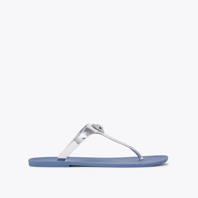 carvela by kurt geiger MADDISON T-BAR Blue Silver Sandal by KURT GEIGER LONDON