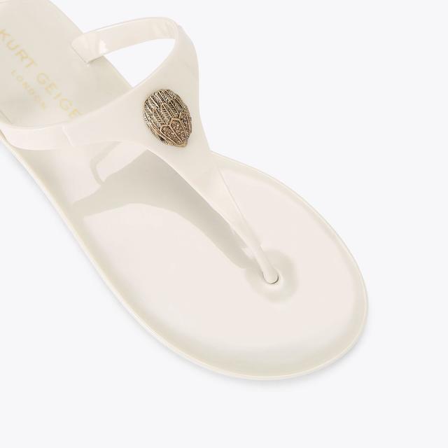 Carvela By Kurt Geiger MADDISON T-BAR Bone Slip On Sandal By KURT GEIGER LONDON