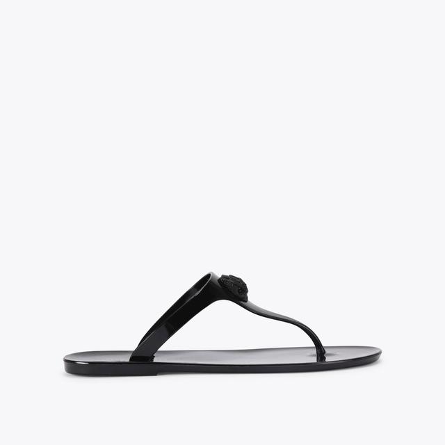 carvela by kurt geiger MADDISON T-BAR DRENCH Black Slip On Sandal by KURT GEIGER LONDON