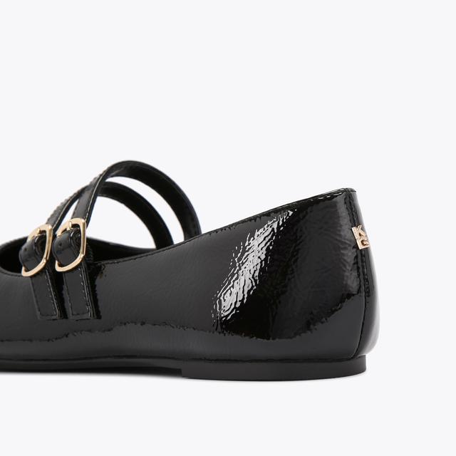 Carvela By Kurt Geiger MAGIC Shiny Black Ballet Flats By KG KURT GEIGER