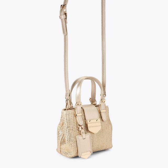 Carvela By Kurt Geiger MARIA MICRO TOTE Metallic Gold Synthetic Micro Tote Bag By CARVELA