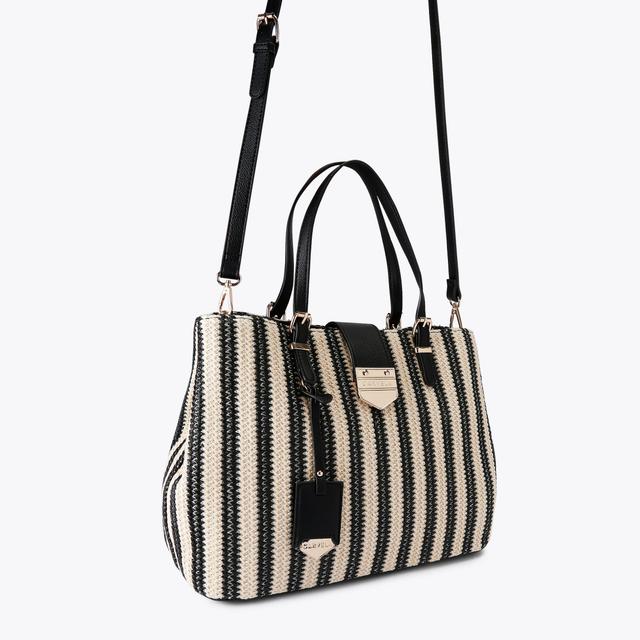 Carvela By Kurt Geiger MARIA MIDI STRIPE Striped Raffia Tote Bag By CARVELA