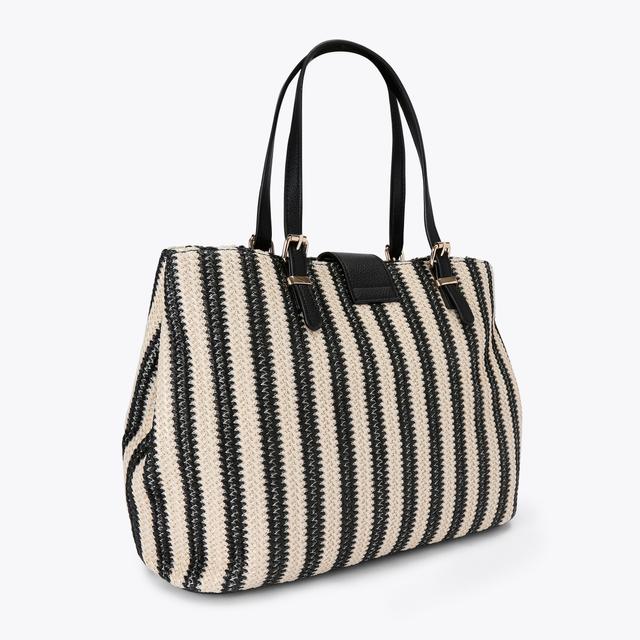 Carvela By Kurt Geiger MARIA MIDI STRIPE Striped Raffia Tote Bag By CARVELA