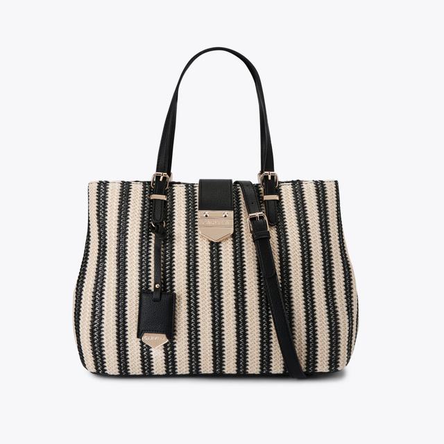 carvela by kurt geiger MARIA MIDI STRIPE Striped Raffia Tote Bag by CARVELA