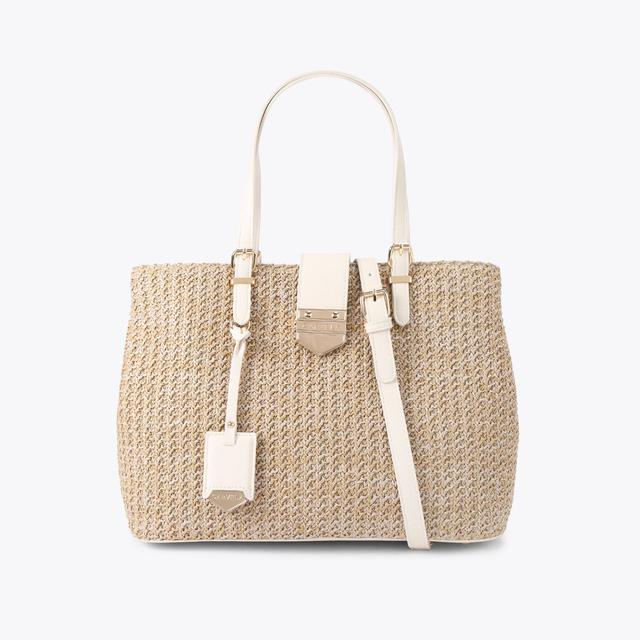 carvela by kurt geiger MARIA MIDI TOTE Natural Woven Raffia Tote Bag by CARVELA