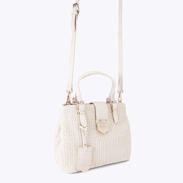 Carvela By Kurt Geiger MARIA MINI WEAVE Bone Woven Style Bag By CARVELA
