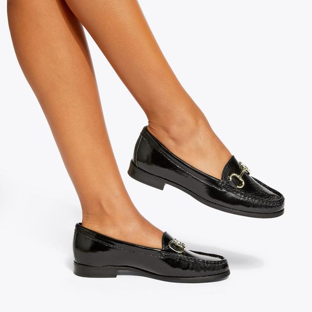 Carvela By Kurt Geiger MATILDA Black Patent Slip On Shoes By KG KURT GEIGER