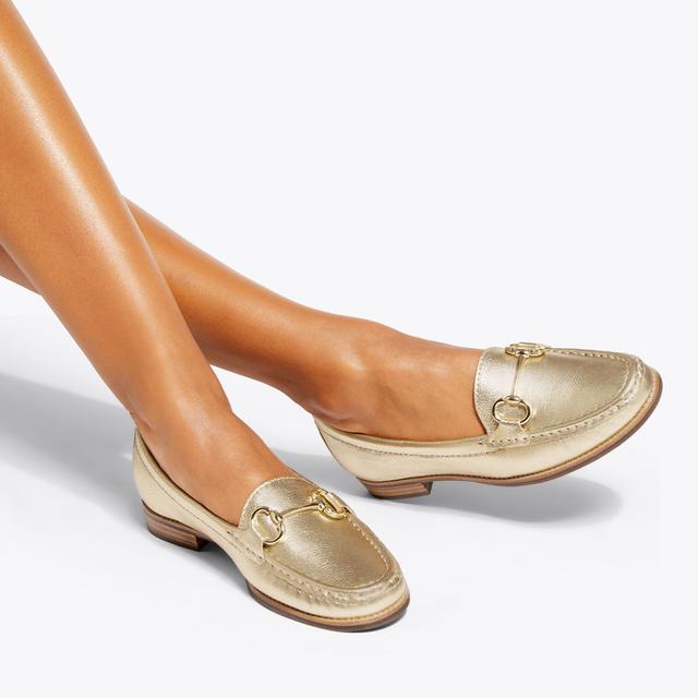 Carvela By Kurt Geiger MATILDA Gold Leather Slip On By KG KURT GEIGER