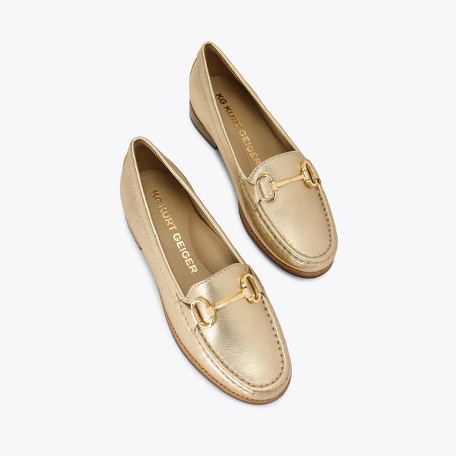 Carvela By Kurt Geiger MATILDA Gold Leather Slip On By KG KURT GEIGER