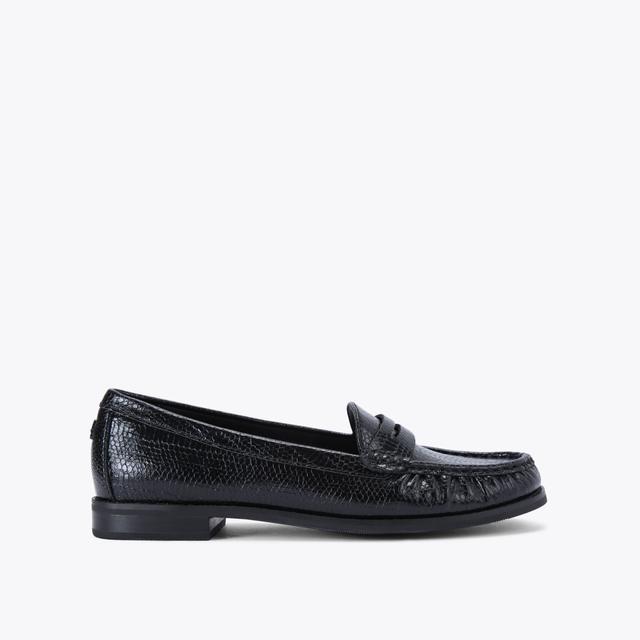 carvela by kurt geiger MATTIE Black Lizard Loafer by KG KURT GEIGER