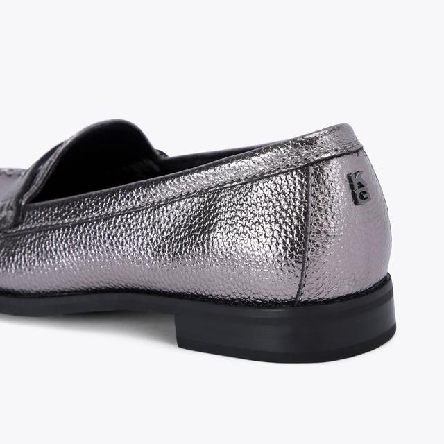 Carvela By Kurt Geiger MATTIE Silver Slip On Loafer By KG KURT GEIGER