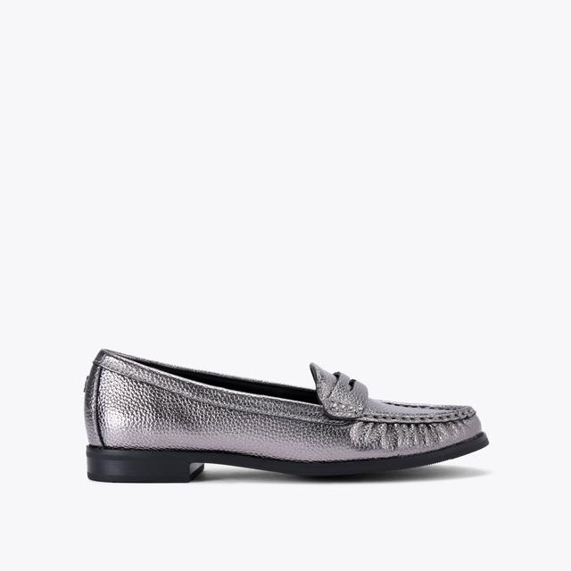 carvela by kurt geiger MATTIE Silver Slip On Loafer by KG KURT GEIGER