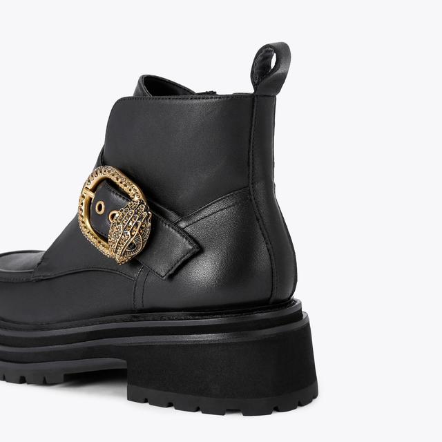 Carvela By Kurt Geiger MAYFAIR CHUNKY BOOT Black Leather Ankle Boot By KURT GEIGER LONDON
