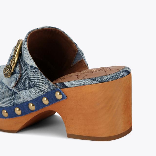 Carvela By Kurt Geiger MAYFAIR CLOG Denim Weave Platform Clog By KURT GEIGER LONDON