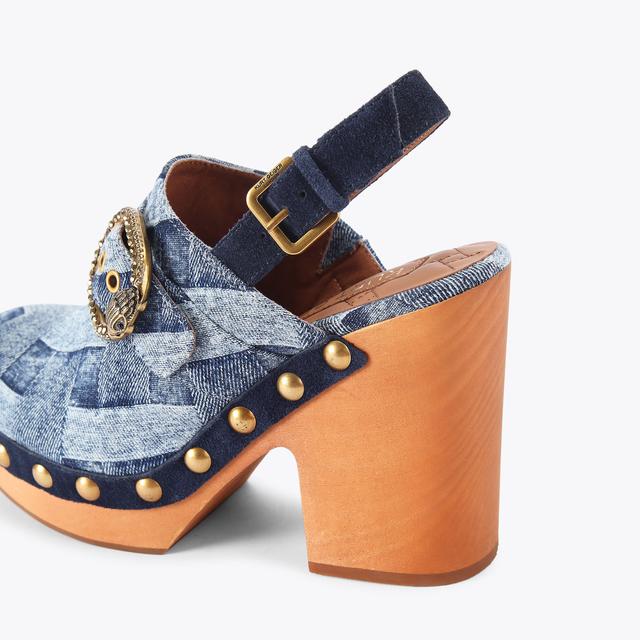 Carvela By Kurt Geiger MAYFAIR CLOG SLINGBACK Denim Clog Heel By KURT GEIGER LONDON
