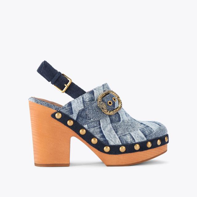 carvela by kurt geiger MAYFAIR CLOG SLINGBACK Denim Clog Heel by KURT GEIGER LONDON