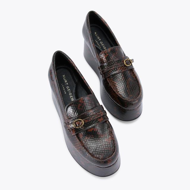 Carvela By Kurt Geiger MAYFAIR FLATFORM LOAFER Lizard Flatform Shoes By KURT GEIGER LONDON