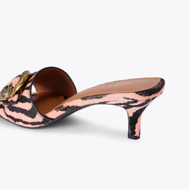 Carvela By Kurt Geiger MAYFAIR MULE MID HEEL SDL Pink Calfhair Heel By KURT GEIGER LONDON