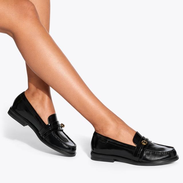 Carvela By Kurt Geiger MAYFAIR SLIM LOAFER Black Patent Slip On Loafer By KURT GEIGER LONDON