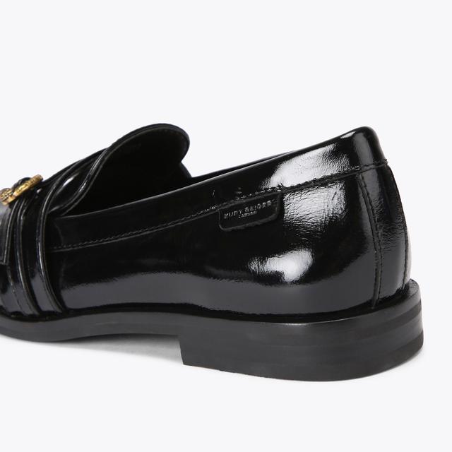Carvela By Kurt Geiger MAYFAIR SLIM LOAFER Black Patent Slip On Loafer By KURT GEIGER LONDON