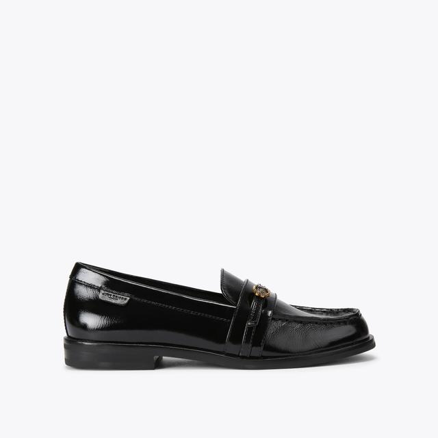 carvela by kurt geiger MAYFAIR SLIM LOAFER Black Patent Slip On Loafer by KURT GEIGER LONDON