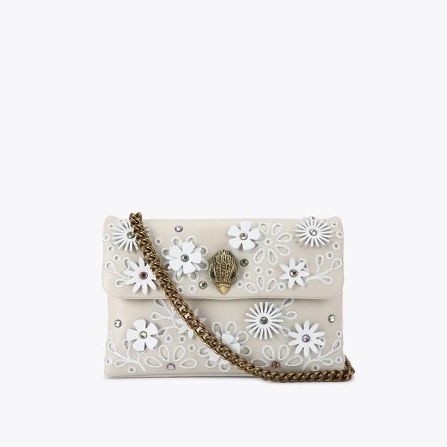 carvela by kurt geiger MD KENSINGTON FLOWER Bone Leather Shoulder Bag by KURT GEIGER LONDON