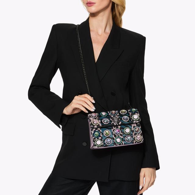 Carvela By Kurt Geiger MD KENSINGTON OCTAVIA Blue And Pink Animal Print Cross Body By KURT GEIGER LONDON