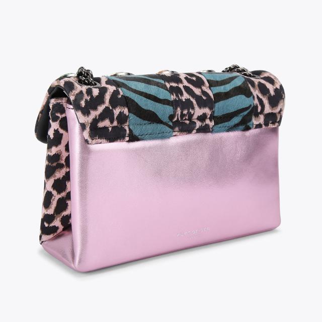 Carvela By Kurt Geiger MD KENSINGTON OCTAVIA Blue And Pink Animal Print Cross Body By KURT GEIGER LONDON
