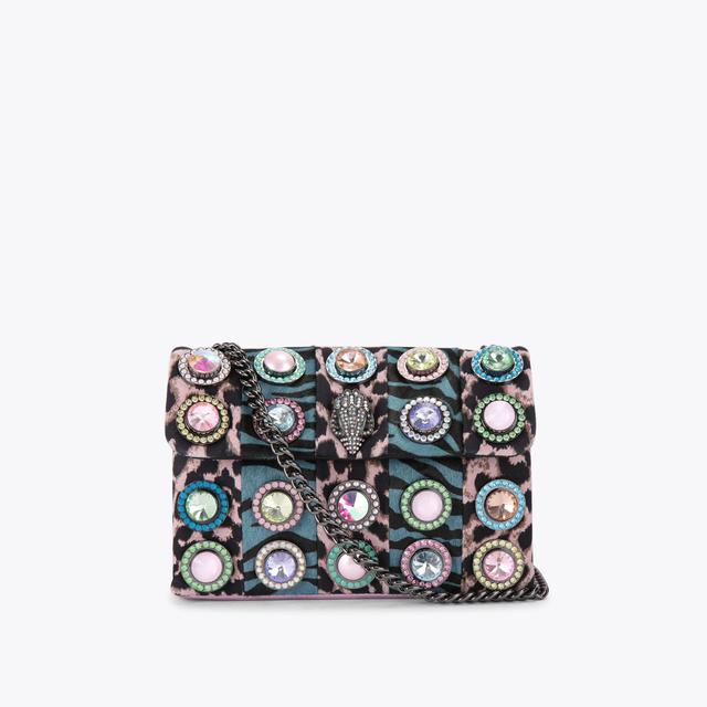 carvela by kurt geiger MD KENSINGTON OCTAVIA Blue And Pink Animal Print Cross Body by KURT GEIGER LONDON