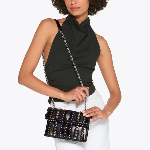 Carvela By Kurt Geiger MD KENSINGTON STUDS Black Studded Leather Bag By KURT GEIGER LONDON