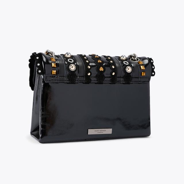 Carvela By Kurt Geiger MD KENSINGTON STUDS Black Studded Leather Bag By KURT GEIGER LONDON