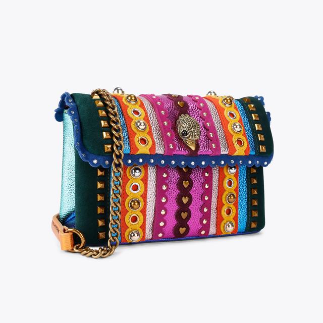 Carvela By Kurt Geiger MD KENSINGTON STUDS Rainbow Suede Shoulder Bag By KURT GEIGER LONDON