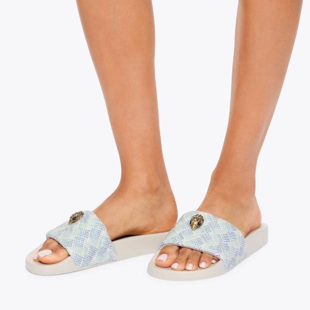 Carvela By Kurt Geiger MEENA EAGLE Blue Weave Slip On Sandal By KURT GEIGER LONDON