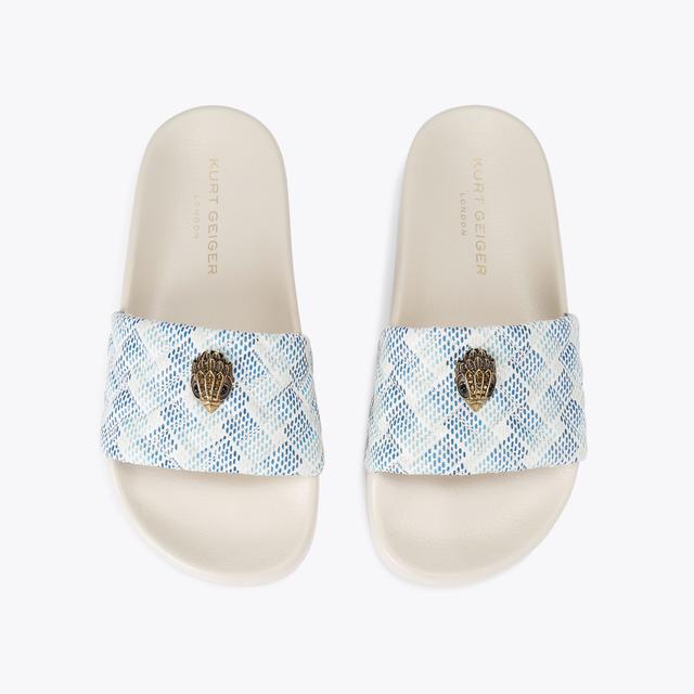 Carvela By Kurt Geiger MEENA EAGLE Blue Weave Slip On Sandal By KURT GEIGER LONDON