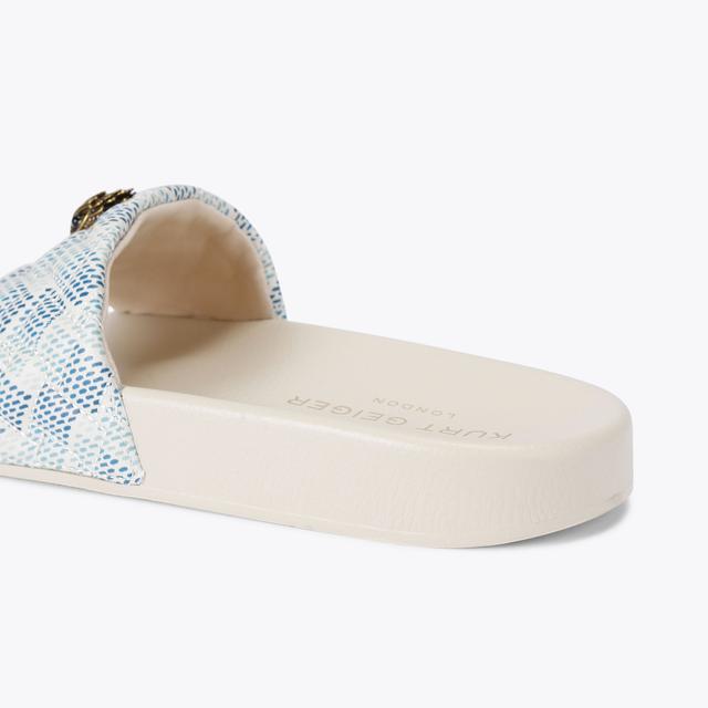 Carvela By Kurt Geiger MEENA EAGLE Blue Weave Slip On Sandal By KURT GEIGER LONDON