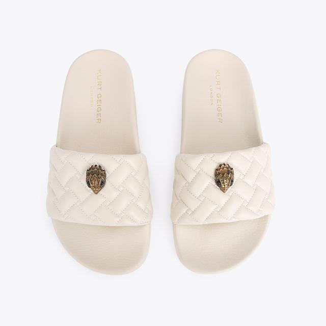 Carvela By Kurt Geiger MEENA EAGLE Bone Quilt Eagle Sliders By KURT GEIGER LONDON