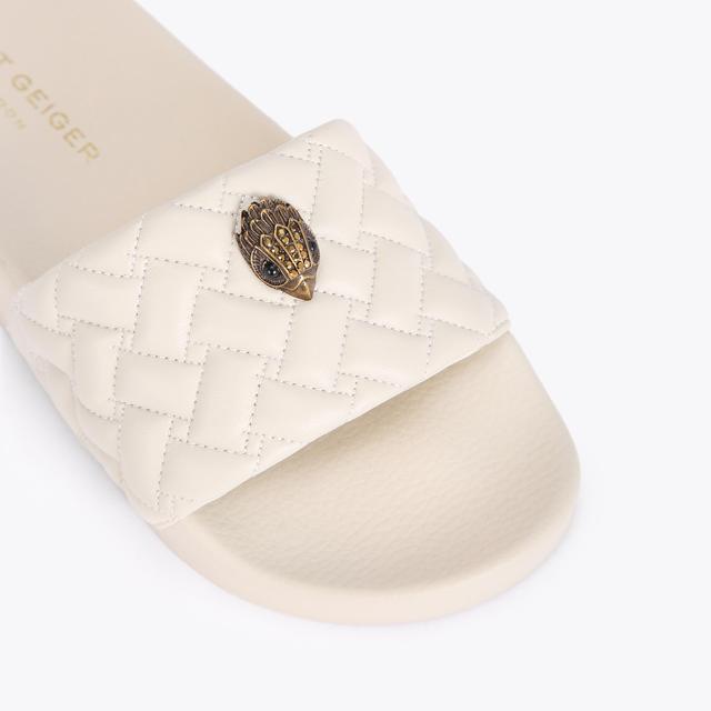 Carvela By Kurt Geiger MEENA EAGLE Bone Quilt Eagle Sliders By KURT GEIGER LONDON