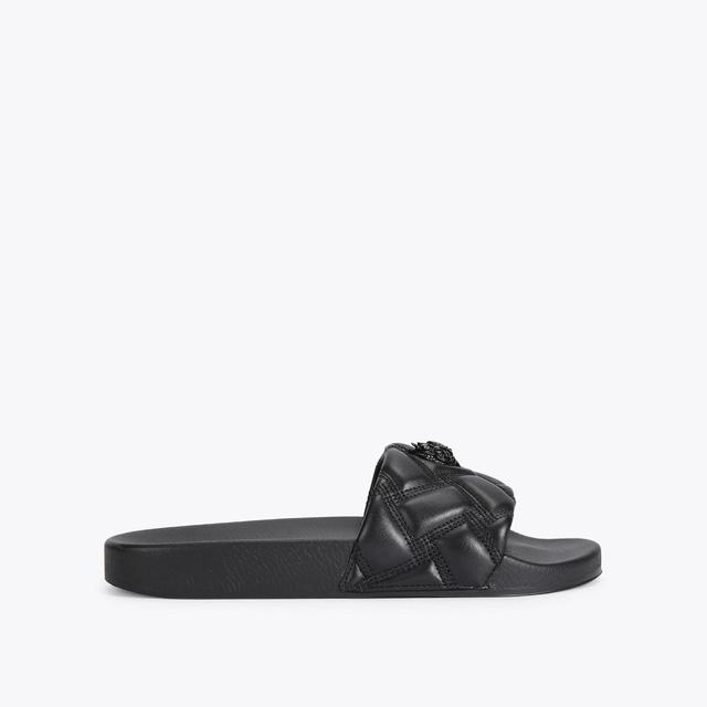 carvela by kurt geiger MEENA EAGLE DRENCH Black Slide On Sandals by KURT GEIGER LONDON