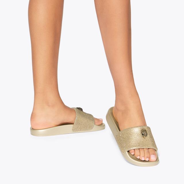 Carvela By Kurt Geiger MEENA EAGLE Gold Crystal Slip On Sandal By KURT GEIGER LONDON