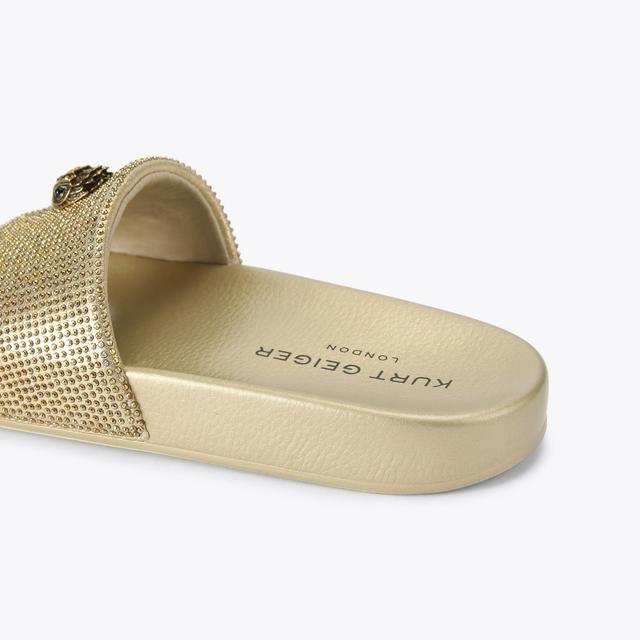 Carvela By Kurt Geiger MEENA EAGLE Gold Crystal Slip On Sandal By KURT GEIGER LONDON