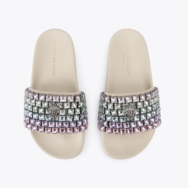 Carvela By Kurt Geiger MEENA EAGLE JEWEL Bone Weave Print Slip On Sandal By KURT GEIGER LONDON