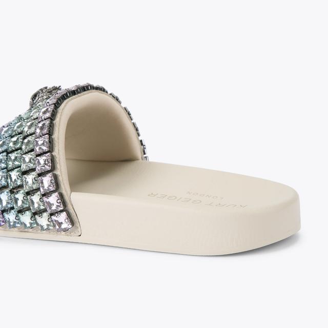 Carvela By Kurt Geiger MEENA EAGLE JEWEL Bone Weave Print Slip On Sandal By KURT GEIGER LONDON
