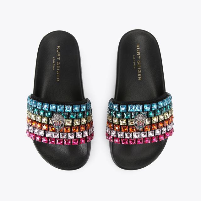 Carvela By Kurt Geiger MEENA EAGLE JEWEL Rainbow Canvas Crystal Sandal By KURT GEIGER LONDON