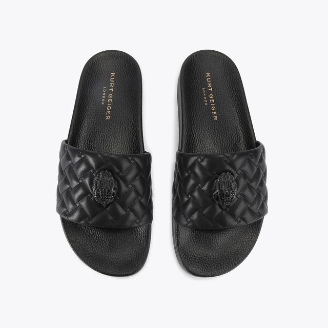 Carvela By Kurt Geiger MEENA EAGLE MENS Black Slip On Sandal By KURT GEIGER LONDON